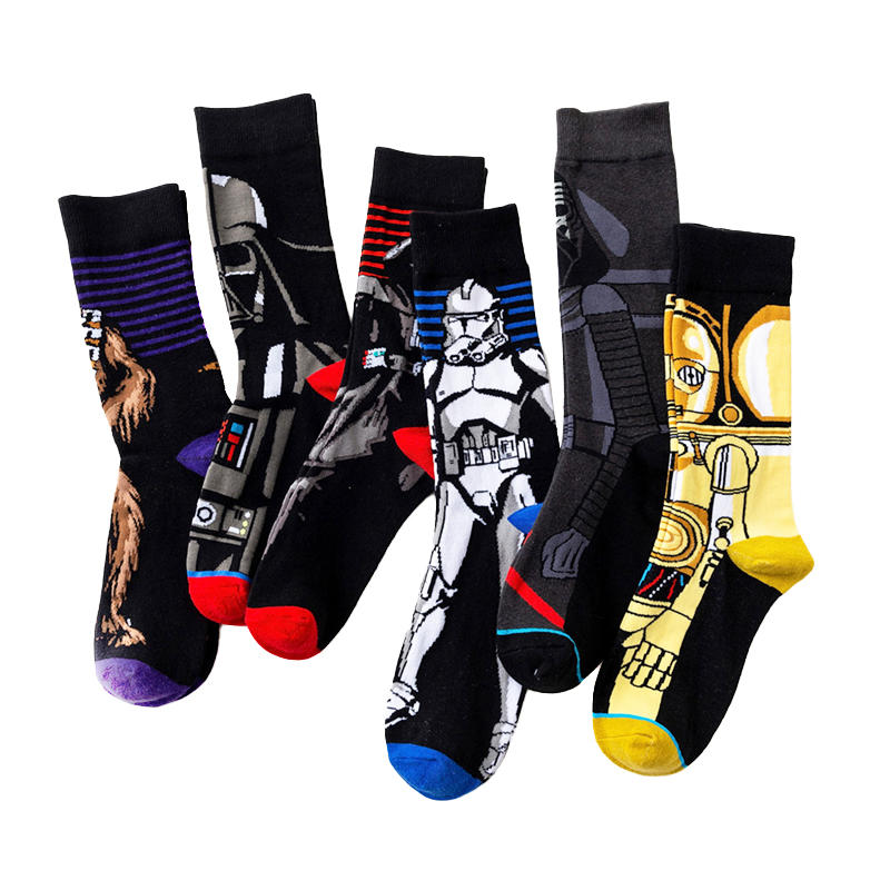 Custom print socks unisex high quality women happy anime sock for men