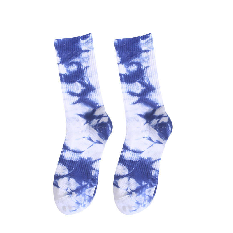 Spring and autumn trend tie-dyed slouch cotton sock slouchy socks unisex