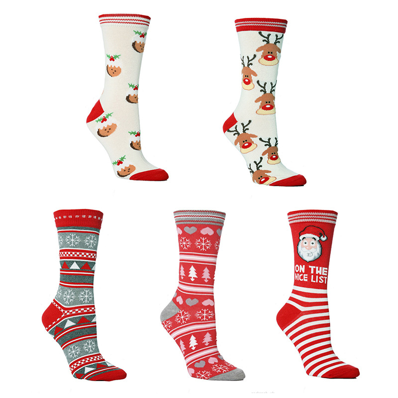 Autumn and winter new personality tube Christmas cotton socks unisex