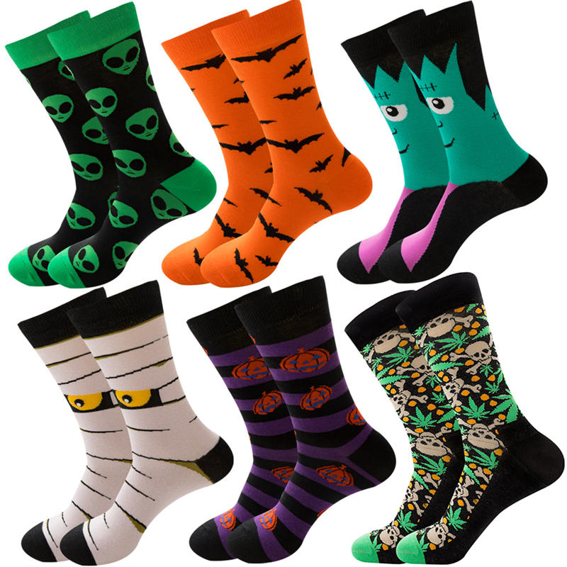 Men's crazy cartoon socks fashion cotton cute graphic print socks for women