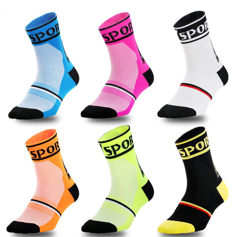 Customized label Cross-border medium tube sport biking socks design