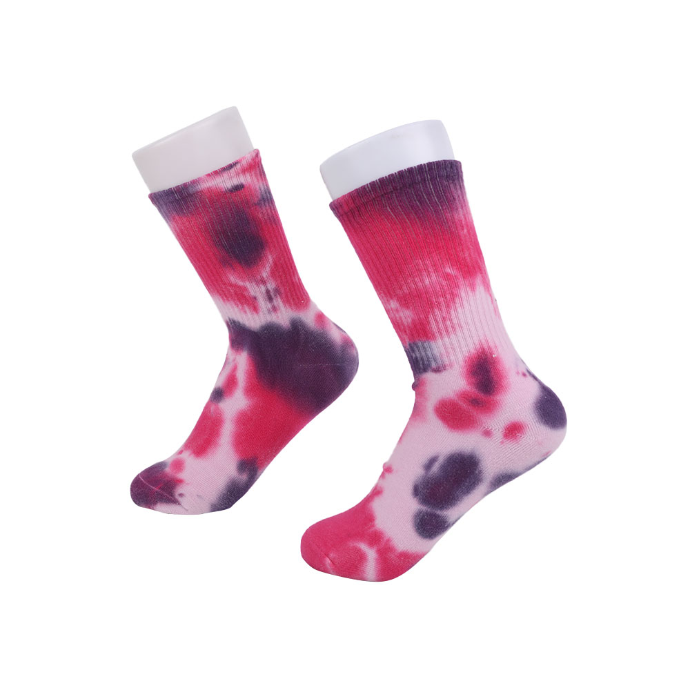 High quality tie dye socks unisex cotton colorful cute funky socks cartoon