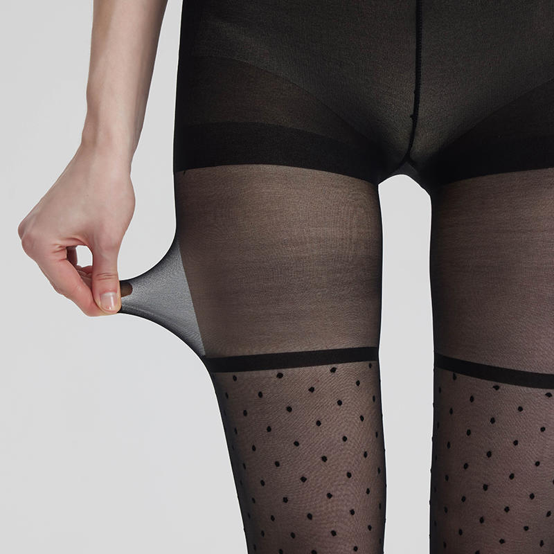 Small dot Pattern mock stocking styles ultra sheer tights